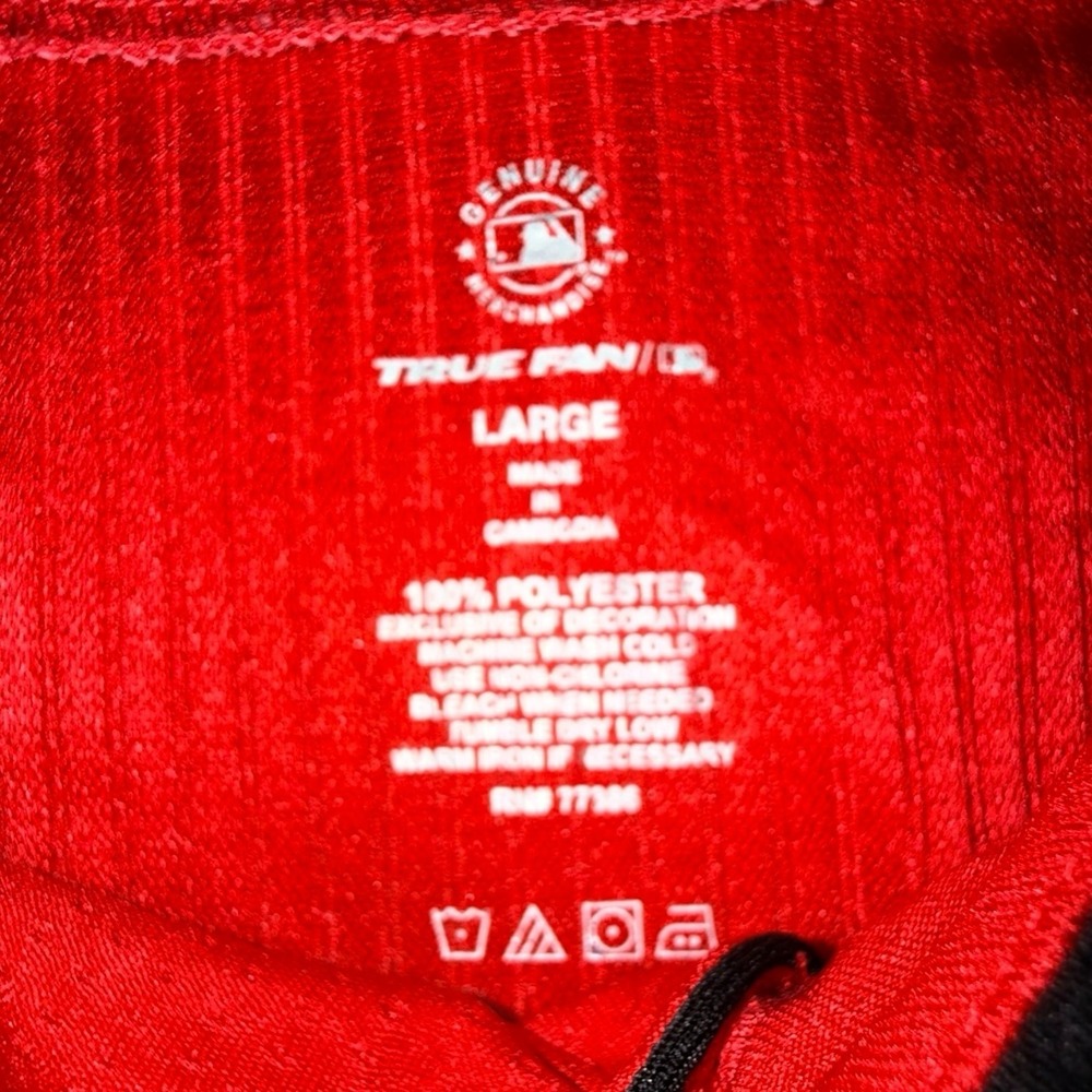 Cincinnati Reds MLB True Fan Red Button Front Baseball Jersey Men's Large - Picture 5 of 7